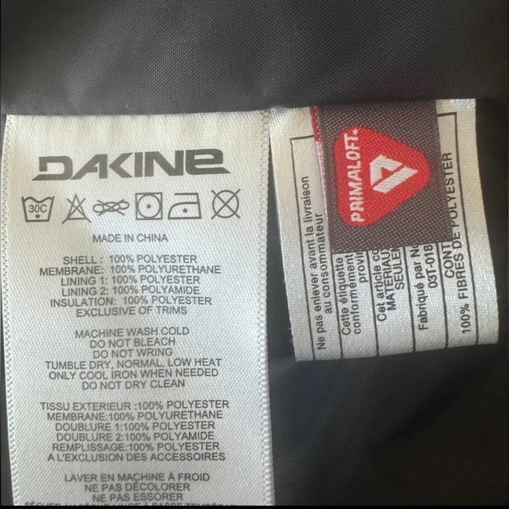 DAKINE Women’s Willow Ski Snowboard Winter Jacket Shadow Grey Quilted Size XS - Picture 9 of 12